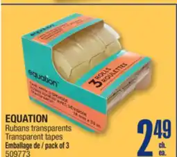 Jean Coutu EQUATION Transparent tapes offer