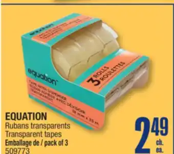 Jean Coutu EQUATION Transparent tapes offer