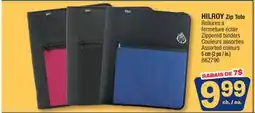 Jean Coutu HILROY Zip Tote Zippered binders offer