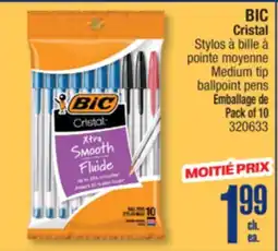 Jean Coutu BIC Cristal Medium tip ballpoint pens offer
