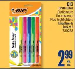 Jean Coutu BIC Brite liner Fluo highlighters offer