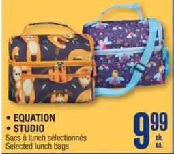 Jean Coutu EQUATION, STUDIO Selected lunch bags offer