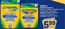 Jean Coutu CRAYOLA Collection Colossale Washable markers offer