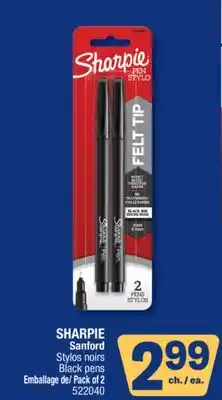 Jean Coutu SHARPIE Sanford Black pens offer