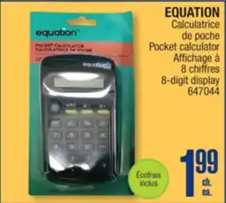 Jean Coutu EQUATION Pocket calculator offer