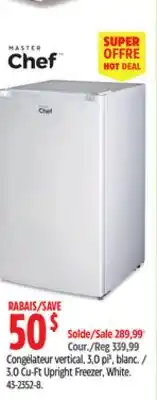 Canadian Tire master-chef Upright Freezer, White offer