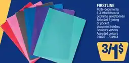 Jean Coutu FIRSTLINE Selected 3-prong or pocket document holders Assorted colours offer