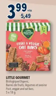 Familiprix LITTLE GOURMET, Organic, Fruit, veggie and oat bars, 5 x 18 g offer