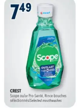 Familiprix CREST Scope, Rince-bouches Selected mouthwashes offer
