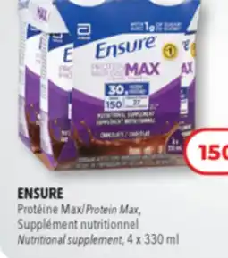 Familiprix ENSURE Protein Max, Nutritional supplement, 4x 330ml offer