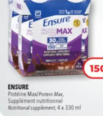 Familiprix ENSURE Protein Max, Nutritional supplement, 4x 330ml offer