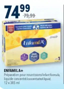 Familiprix Enfamil A+ Milk-based Iron Fortified infant formula 0-12 months Nipple-Ready Bottles 18x237ml offer
