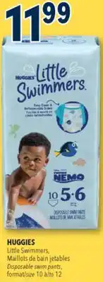 Familiprix HUGGIES, Little Swimmers, Disposable swim pants, size 10 to 12 offer