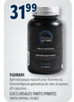 Familiprix FLORAVI Natural aphrodisiac for men or women, 60capsules offer