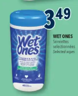 Familiprix WET ONES Selected wipes offer