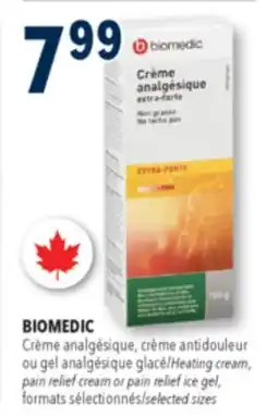 Familiprix BIOMEDIC Heating cream, pain relief cream or pain relief ice gel selected sizes offer