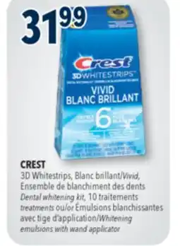 Familiprix CREST, 3D Whitestrips, Dental whitening kit, 10 treatments offer