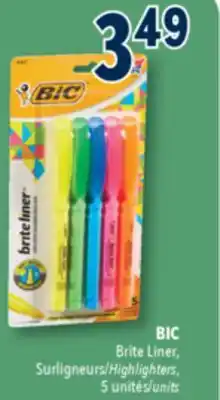 Familiprix BIC Brite Liner Highlighters, units offer