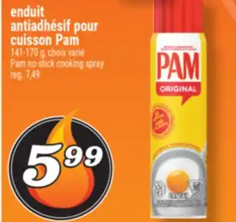 Marché Richelieu ENDUIT ANTIADHÉSIF POUR CUISSON PAM | PAM NO-STICK COOKING SPRAY offer