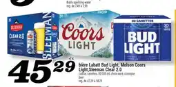 Marché Richelieu Bière Labatt Bud Light, Molson Coors Light, Sleeman Clear 2.0 Beer offer