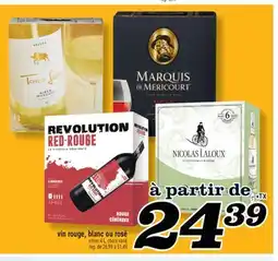 Marché Richelieu VIN ROUGE, BLANC OU ROSÉ offer