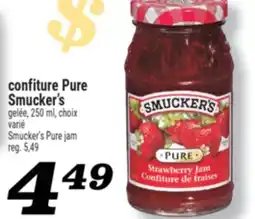 Marché Richelieu CONFITURE PURE SMUCKER'S | SMUCKER'S PURE JAM offer
