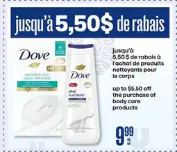 Jean Coutu DOVE body care products offer