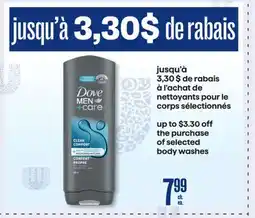 Jean Coutu DOVE selected body washes offer