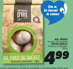 IGA FRESH GARLIC offer