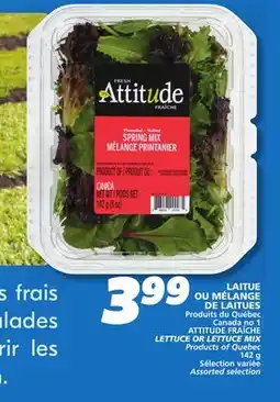 IGA LETTUCE OR LETTUCE MIX offer
