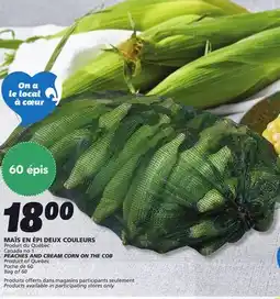 IGA PEACHES AND CREAM CORN ON THE COB offer
