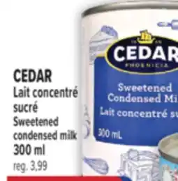 Marché Adonis CEDAR LAIT CONCENTRÉ SUCRÉ | CEDAR SWEETENED CONDENSED MILK offer