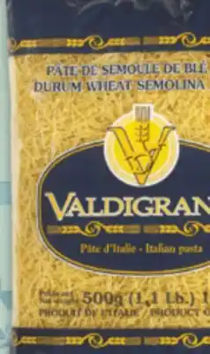 Marché Adonis VALDIGRANO Pâtes alimentaires | VALDIGRANO Pasta offer