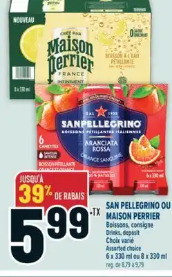 Marché Adonis SAN PELLEGRINO OU MAISON PERRIER BOISSONS, CONSIGNE | DRINKS, DEPOSIT offer