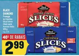 Marché Adonis BLACK DIAMOND FROMAGE EN TRANCHES | BLACK DIAMOND SLICED CHEESE offer