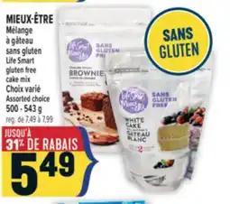 Marché Adonis MIEUX-ÊTRE MÉLANGE À GÂTEAU SANS GLUTEN | LIFE SMART GLUTEN FREE CAKE MIX offer