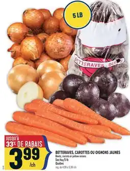 Marché Adonis BETTERAVES, CAROTTES OU OIGNONS JAUNES | BEETS, CARROTS OR YELLOW ONIONS offer