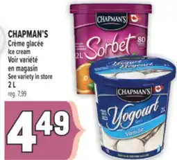 Marché Adonis CHAPMAN'S CRÈME GLACÉE | CHAPMAN'S ICE CREAM offer