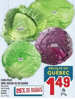 Marché Adonis CHOU PLAT, VERT, ROUGE OU DE SAVOIE | FLAT, GREEN, RED OR SAVOY CABBAGE offer
