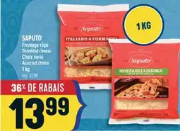 Marché Adonis SAPUTO FROMAGE RÂPÉ | SAPUTO SHREDDED CHEESE offer