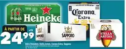 Marche Ami bière Heineken, Stella Artois, Corona Extra, Sapporo caisse offer