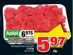 Super C CUBES DE BOEUF À RAGOÛT | STEWING BEEF CUBES, ECONO PACK offer