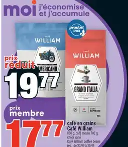 Super C CAFÉ EN GRAINS CAFÉ WILLIAM | CAFÉ WILLIAM COFFEE BEANS offer