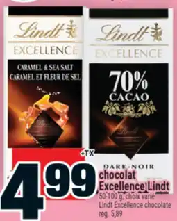 Super C CHOCOLAT EXCELLENCE LINDT | LINDT EXCELLENCE CHOCOLATE offer