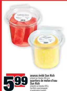 Super C ANANAS ÉVIDÉ SUN RICH | SUN RICH CORED PINEAPPLE offer
