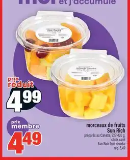 Super C MORCEAUX DE FRUITS SUN RICH | SUN RICH FRUIT CHUNKS offer