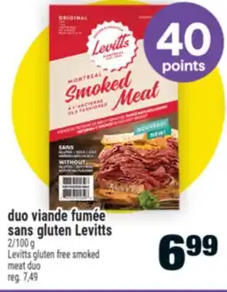 Super C DUO VIANDE FUMÉE SANS GLUTEN LEVITTS | LEVITTS GLUTEN FREE SMOKED MEAT DUO offer