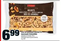 Super C NOIX DE GRENOBLE MOITIÉS ET MORCEAUX IRRÉSISTIBLE | IRRÉSISTIBLE HALVES & PIECES WALNUTS offer