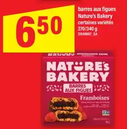 Maxi BARRES AUX FIGUES NATURE'S BAKERY, 270/340 g offer