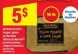 Maxi POMMES DE TERRE ROUGES, JAUNES OU BLANCHES DÉLICES DU MARCHÉ, sac de 10 lb offer